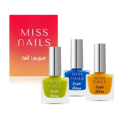 MISS NAILS Set Of 3 Toxic Free Super Gloss Nail Polish 30ml-17