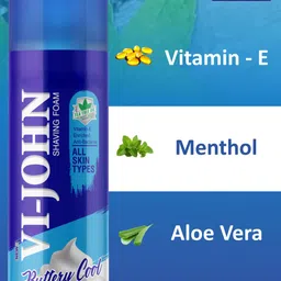 VI-JOHN Men Set of 3 Buttery Cool Shaving Foam with Vitamin E 400 g each image 3