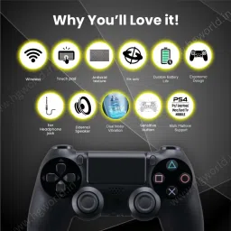 HG WORLD PS4 Controller DualShock 4 Wireless Playstation Controller for PC Bluetooth Gamepad image 3