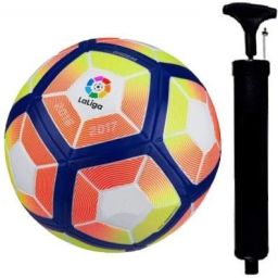 COMBO LALIGA BLUE ORANGE FOOTBALL WITH AIR PUMP Football - Size: 5-39