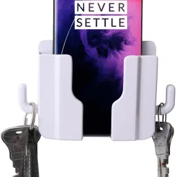 M/S DSNS Wall Stand For Mobile Charging | AC TV Remote Wall Mount Holder 5 Piece White Mobile Holder image 3