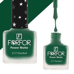 FORFOR Set Of 6 Power Matte HD Colors Professional Nail Polishes-6 ml Each image 3