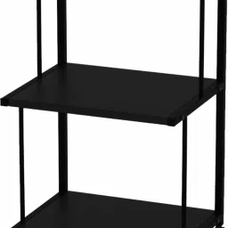 3 Tier Metal Trolley with Powder Coating & Anti-Rust Finish & Lockable Wheels Iron, Plastic Kitchen Trolley-image-13