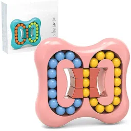 ktrs Magic Bean Cube Intelligent Funny Rotating Fingertip Top Toy Stress Relief Toy Magic Bean Rotating Toy Magic Bean Rotating Cube image 2