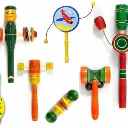 Baby Wooden Rattle Set With Kids Watch Band Pack of 7 Rattle-24