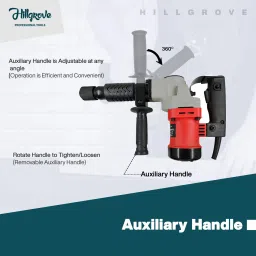 hillgrove 2 Bits for Breaking Concrete Wall/(Chuck Size, 1200 W) 2 Bits for Breaking Concrete Wall/Hammer Drill (17 mm Chuck Size, 1200 W) Rotary Hammer Drill image 5