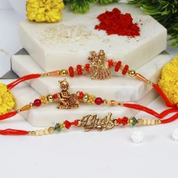 Designer rakhi brother combo bhaiya bhabhi rakhi set rakhi bhaiya bhabhi rakhi rakhi Yarn Rakhi, Chawal Roli Pack Set-image-9