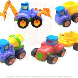 Tractor Tolly Set Mini Dumper, Bulldozer Tractor Truck, Cement Mixer multicolor-26