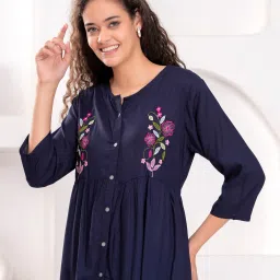 Casual Regular Sleeves Solid Women Dark Blue Top-image-70