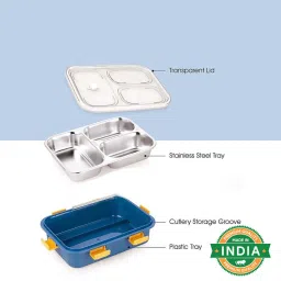 Stainless steel Lunch box 3 Compartment_353 3 Containers Lunch Box-image-99