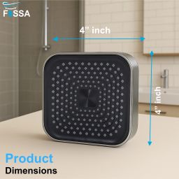 fossa 4"x4" ABS Square Alpha Wave Shower Head with 9" Arm Chrome Finish Fixed Mount image 2