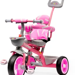 Tricycle with Push Handle Safety Guard & Storage Basket Comfortable Padded Seat Tricycle-image-37