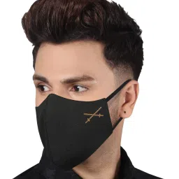 masq 4 Layer Protective, 100% Cotton, Cloth Face Mask Combo for Men with Ear Loops Warrior_Combo_XL_02 Reusable, Washable Cloth Mask image 2