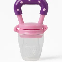 Baby food feeder with playful purple pink design Teether and Feeder-33