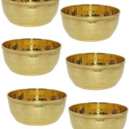 Brass Cereal Bowl Hand Made Big Hammered Bowls for Dinnerware,Serveware Katori , Vegetable Bowl-12
