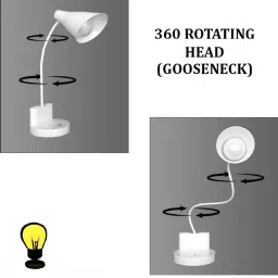 geo sports 3 Light Mode Rechargeable, Flexible Gooseneck LED Study/Desk Study Lamp image 5