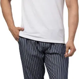 Super Striped Cotton Checkmate Pyjamas Elasticated Waist For Men Men Pyjama-image-46