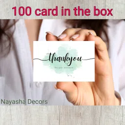 (PACK OF 100) NAYASHA DECORS THANKYOU CARD FOR YOUR BUSINESS AND SHOP. Greeting Card-36