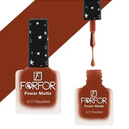 FORFOR Power Matte Set Of 6 Long Lasting Nail Polishes - 6 ml Each image 5