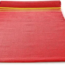Cotton Yoga Mat for Women & Men | Eco Friendly yoga mat, 6 x 2.5 Ft Red 4 mm Yoga Mat-image-55