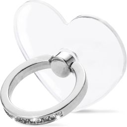 PRH Transparent Phone Ring Stand Holder Mobile Finger Grip 360 Degree Rotation Mobile Holder-image-1
