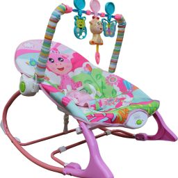 Baby Rocker Chair with Battery ,Safety Harness,Toy Bar,Music and Multi-Recliner Rocker-image-9
