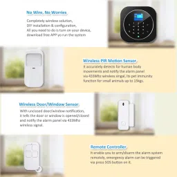 Qiwa Tuya Wireless Smart Security Alarm System Wireless Sensor Security System image 4