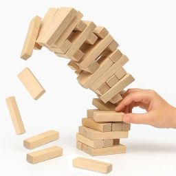 Jenga Blocks Set 39 pcs | Wooden Family Game Fun-image-85