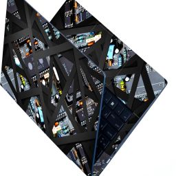 INDIA SHOPERS Full Body Laptop Skin For 14 to 15.6 inch Laptop - Grey Bars on Motherboard Self Adhesive Stretched Vinyl Laptop Decal 15.6-image-65