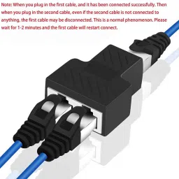 Imaashi RJ45 Ethernet LAN Splitter 1 to 2 Adapter – Dual Female 8P8C Network Coupler Lan Adapter image 4