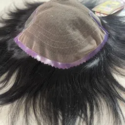 Q6 hair patch for men size (7x5) 100% Indian Human hair Baldness solution Hair Extension-image-34