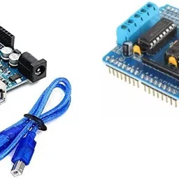 Uno R3 ATmega328P & L293D Motor Driver/Stepper/Servo Shield with usb cable Electronic Components Electronic Hobby Kit-37