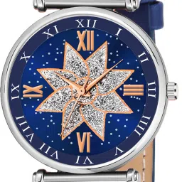 Analog Watch - For Women Jolly Star Dial Leather Strep Analog Watch For Girls and Women-image-94