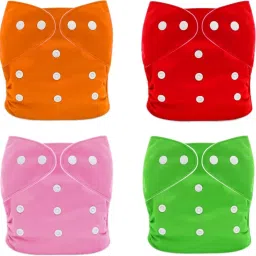 Pack Of 4 Reusable Cloth Diapers Washable, with Insert Pads (Pack of 4)-20