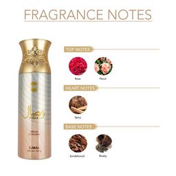 Ajmal Set of 3 Evoke - Nightingale - Wisal Deodorant Spray - 200 ml Each image 4