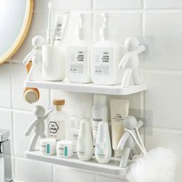 vrdh Self Adhesive Multi-Purpose Wall Hanging Humanoid floating Shelf 1.972 Plastic Wall Shelf-picture-12