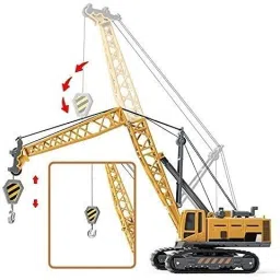 akvanar Die-cast 1:55 Model Crane Toy with Cable, 360 Degree Rotating Towing Crane Toy image 3