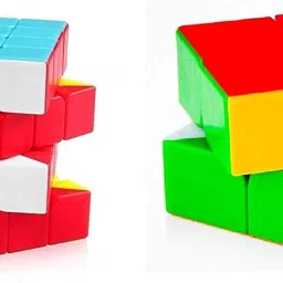 Combo of 2x2 and 4x4 high Speed sticker less Puzzle Cube-12