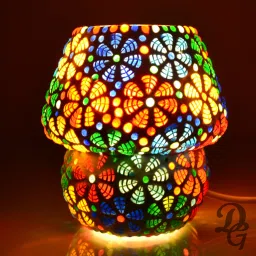 Multi Color Beautiful Mosaic Table Lamp For Bed Side Handicrafted Glass Lamp13CM Night Lamp-12