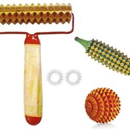 Ronofic Acupressure for Stress and Pain Relief with (Pyramidal cuts)(Wooden) Combo Kit Set Massager-image-11