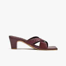 RIVR Textured Open Toe Block Heels image 3