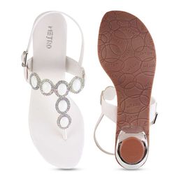 Metro Embellished Open Toe Block Heels image 4