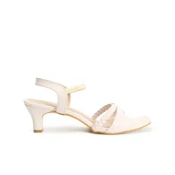 ICONICS Textured Block Heels With Backstrap image 4