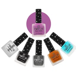 FORFOR Power Matte Set Of 6 Long Lasting  HD Colours Nail Polishes-6ml Each image 4