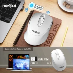Frontech 2.4Ghz Wireless Keyboard and Mouse|104 Keys|1600 DPI|KB-0031| Combo Set image 3