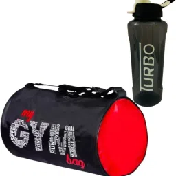 Combo of Trendy My Gym bag Protein Shaker Bottle Sports Duffel Bag Sipper Bottle Fitness Accessory Kit Kit-image-31