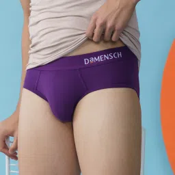 Micro Modal Moisture Wicking Violet Solid Men Brief-picture-11