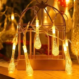 14 LEDs 5 m Yellow Steady Water Drop Rice Lights-5