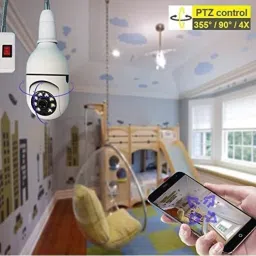 favone Wireless Panoramic Bulb 360 IP Camera 1.3MP Remoting Monitoring LED Bulb Light Security Camera image 2