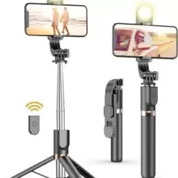 BUFONA In mobile holder Multi-function selfie stick with LED light+Collar Microphone Tripod, Monopod, Monopod Kit, Tripod Ball Head, Tripod Bracket, Tripod Clamp, Tripod Kit image 5